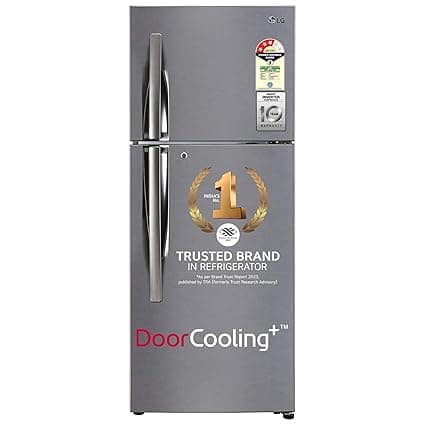 LG 242 L 2 Star Frost Free Smart Inverter Double Door Refrigerator ( GL-I292RPZY, Shiny Steel, Door Cooling +)